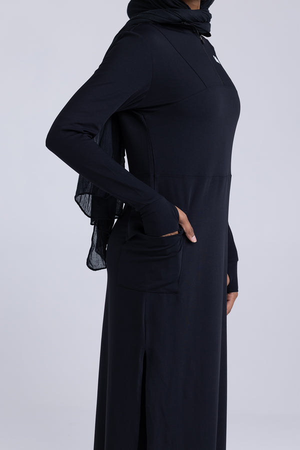 ACTV Abaya - Modest Workout Abaya (Black)