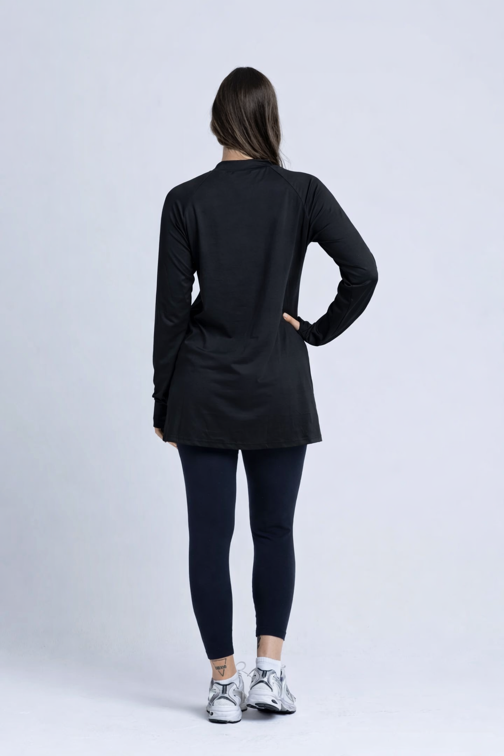 PWR Hi-Low Loose Workout Top (Black)