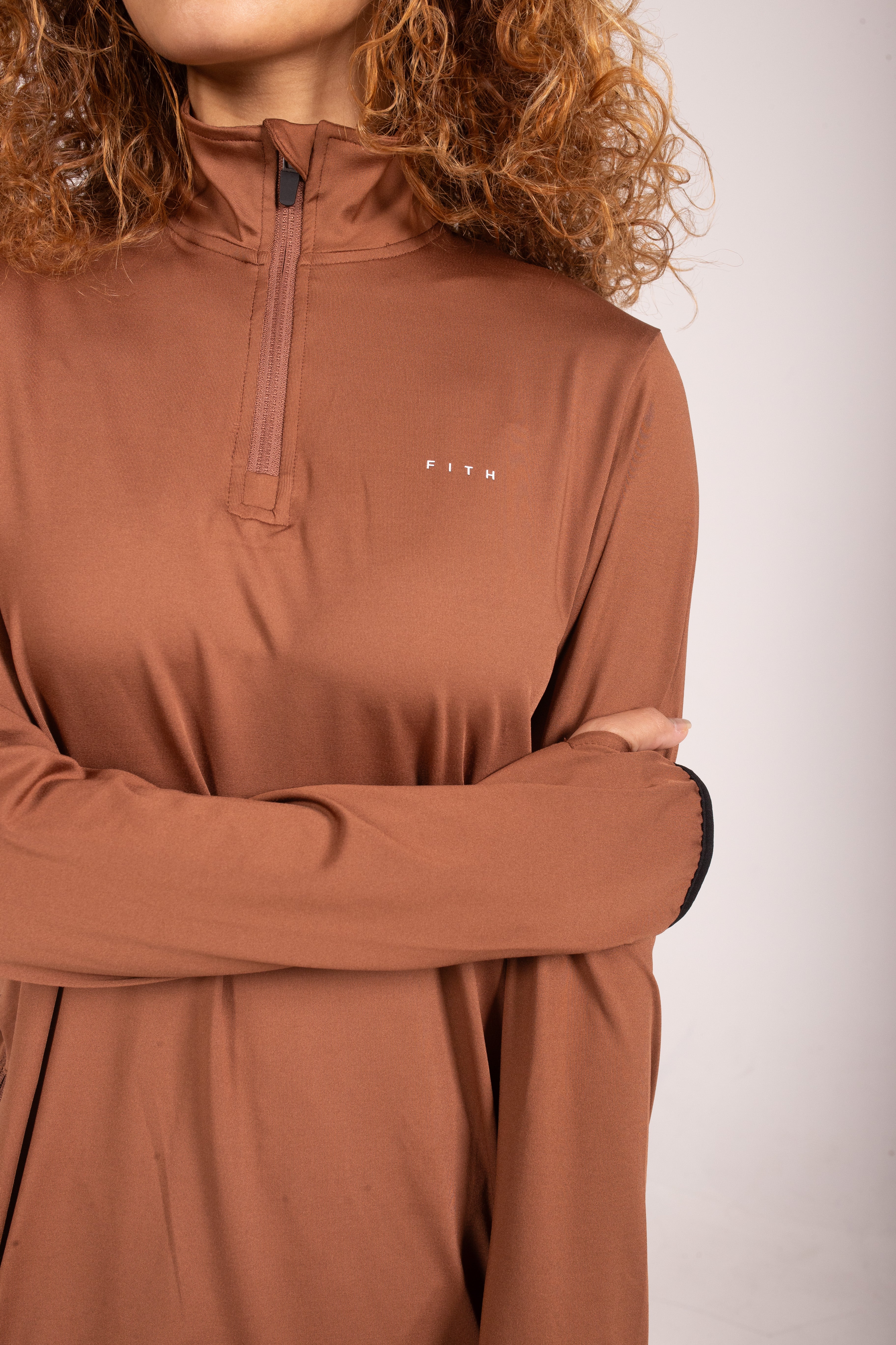 MOTION - High-Neck Quarter-Zip Top (Slim Fit)