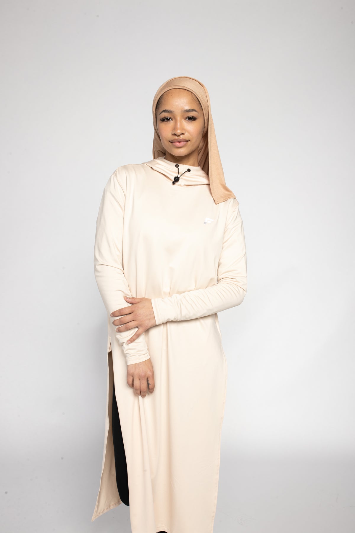 MODA - Modest Workout Abaya (Slim Fit) (Cream)
