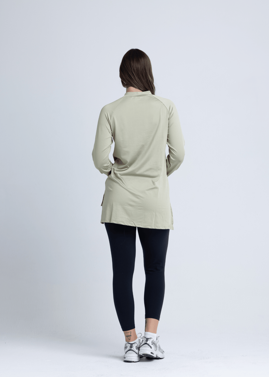PWR Hi-Low Loose Workout Top (Matcha)