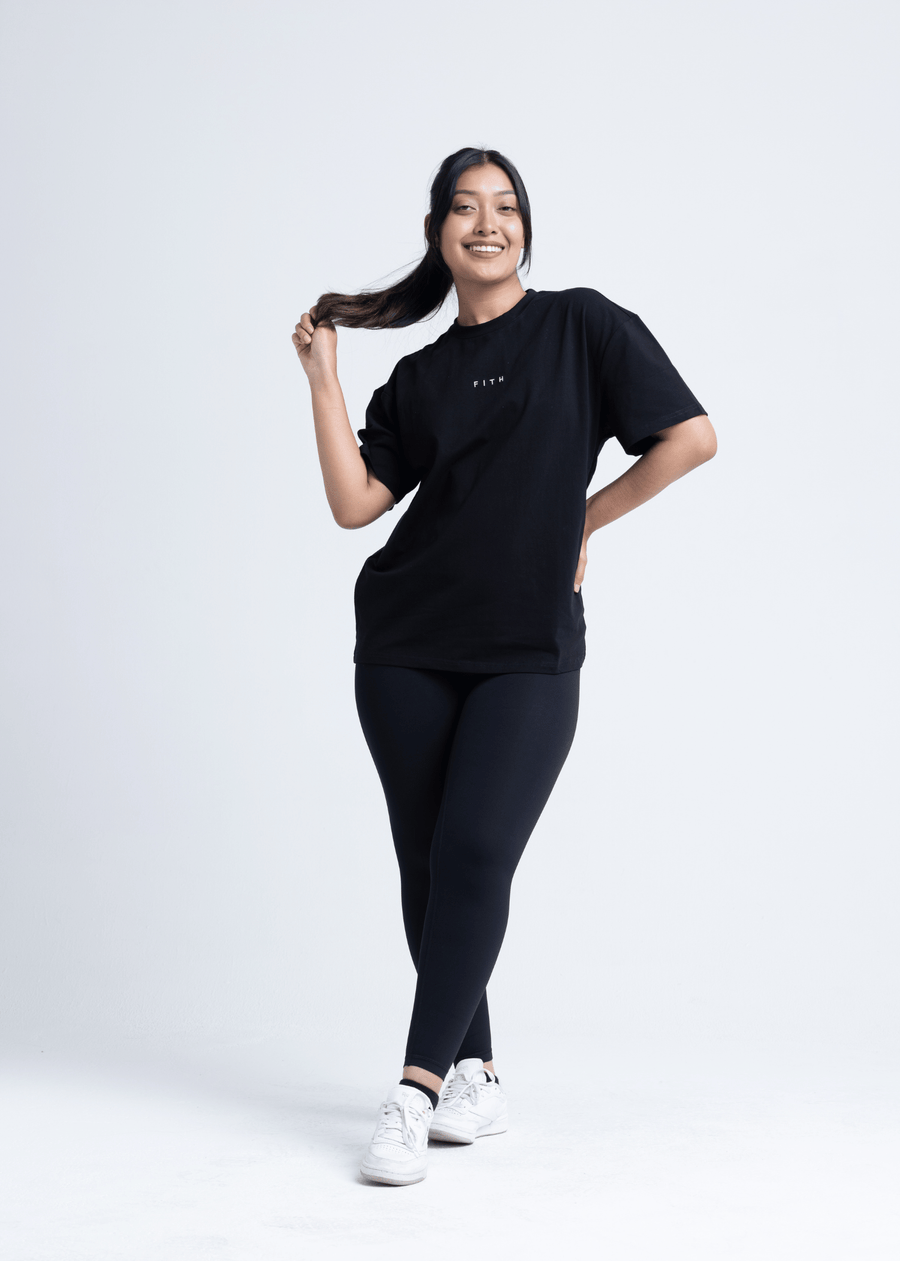 LION HEARTED - Workout Pump-Cover Up T-Shirt (Black)