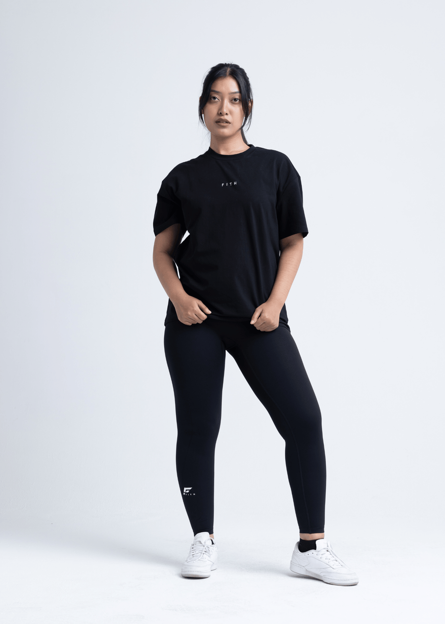 LION HEARTED - Workout Pump-Cover Up T-Shirt (Black)