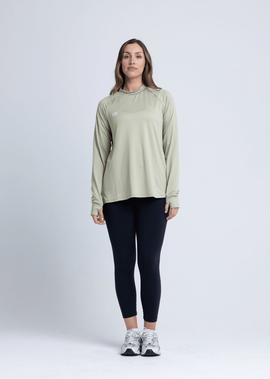 PWR Hi-Low Loose Workout Top (Matcha)