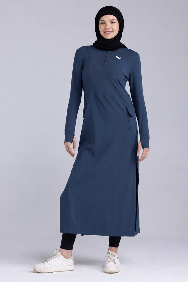 ACTV Abaya  - Modest Workout Abaya (Navy)