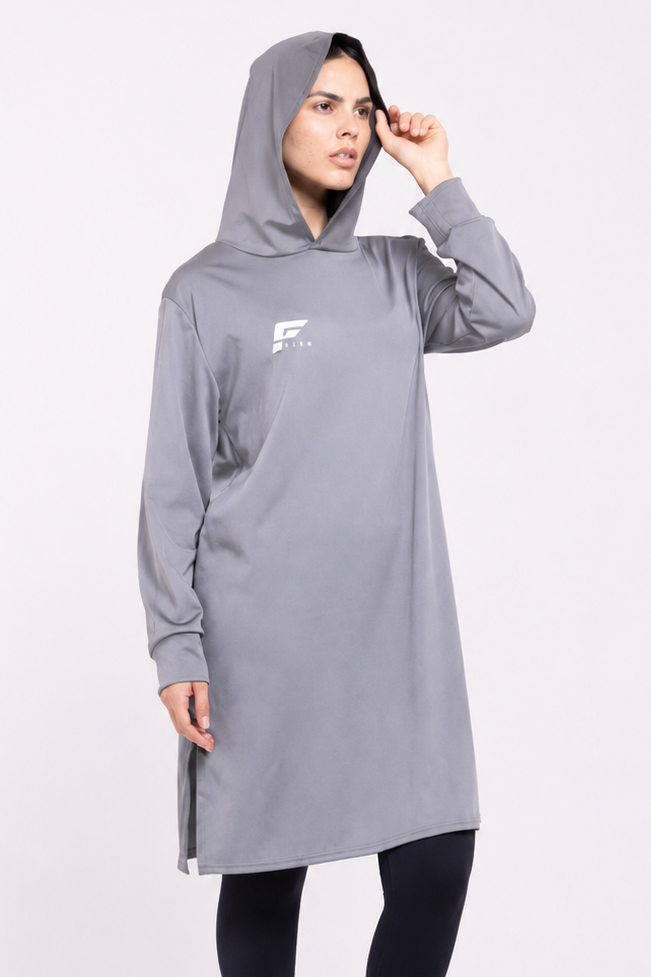 EASE - Oversized Hooded Long Sleeve Top