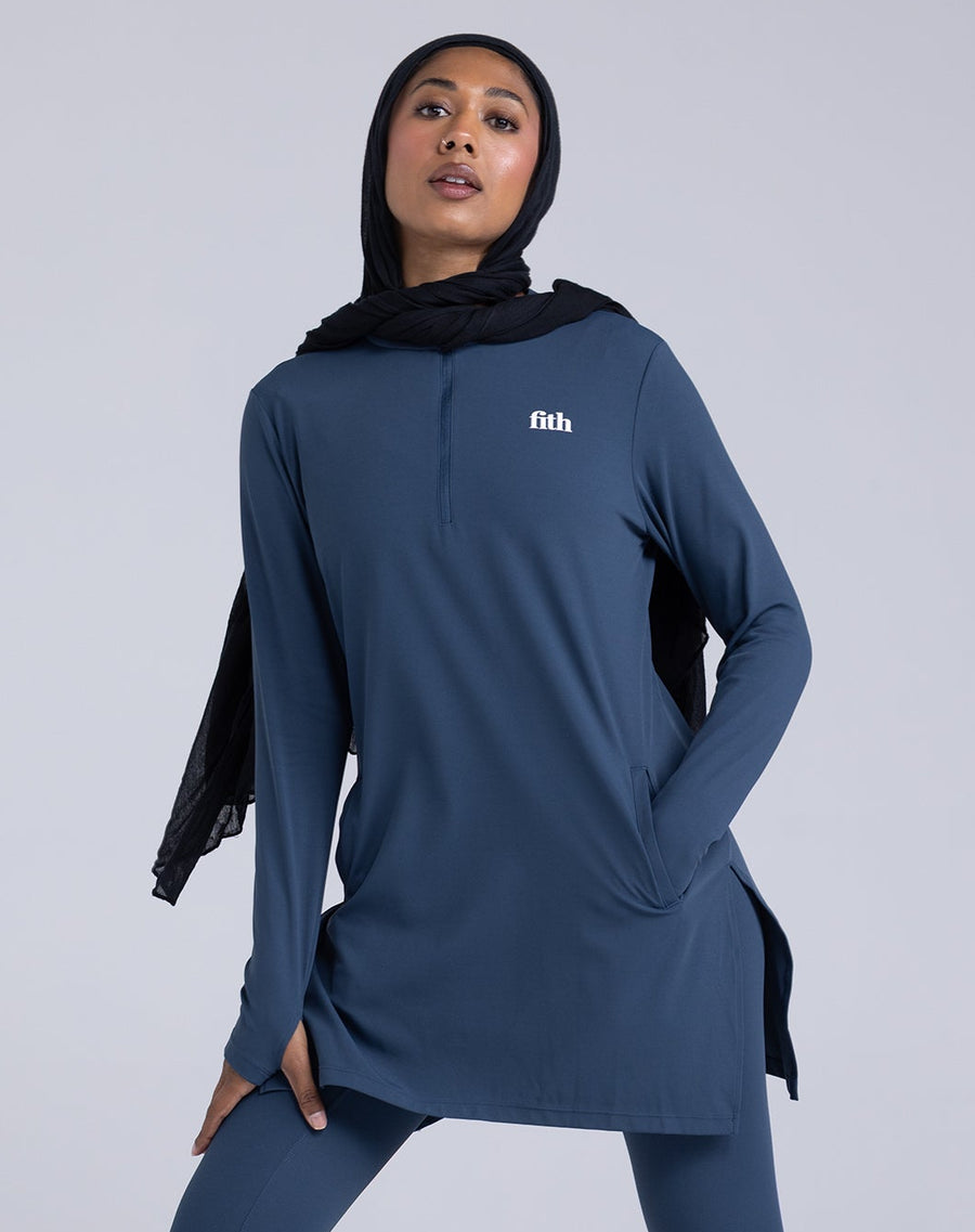FLW Modest Workout Top (Navy)