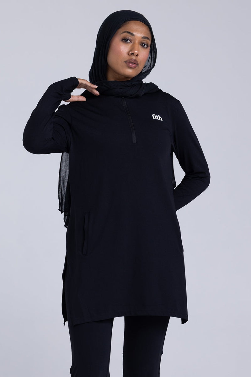 FLW Modest Workout Top (Black)