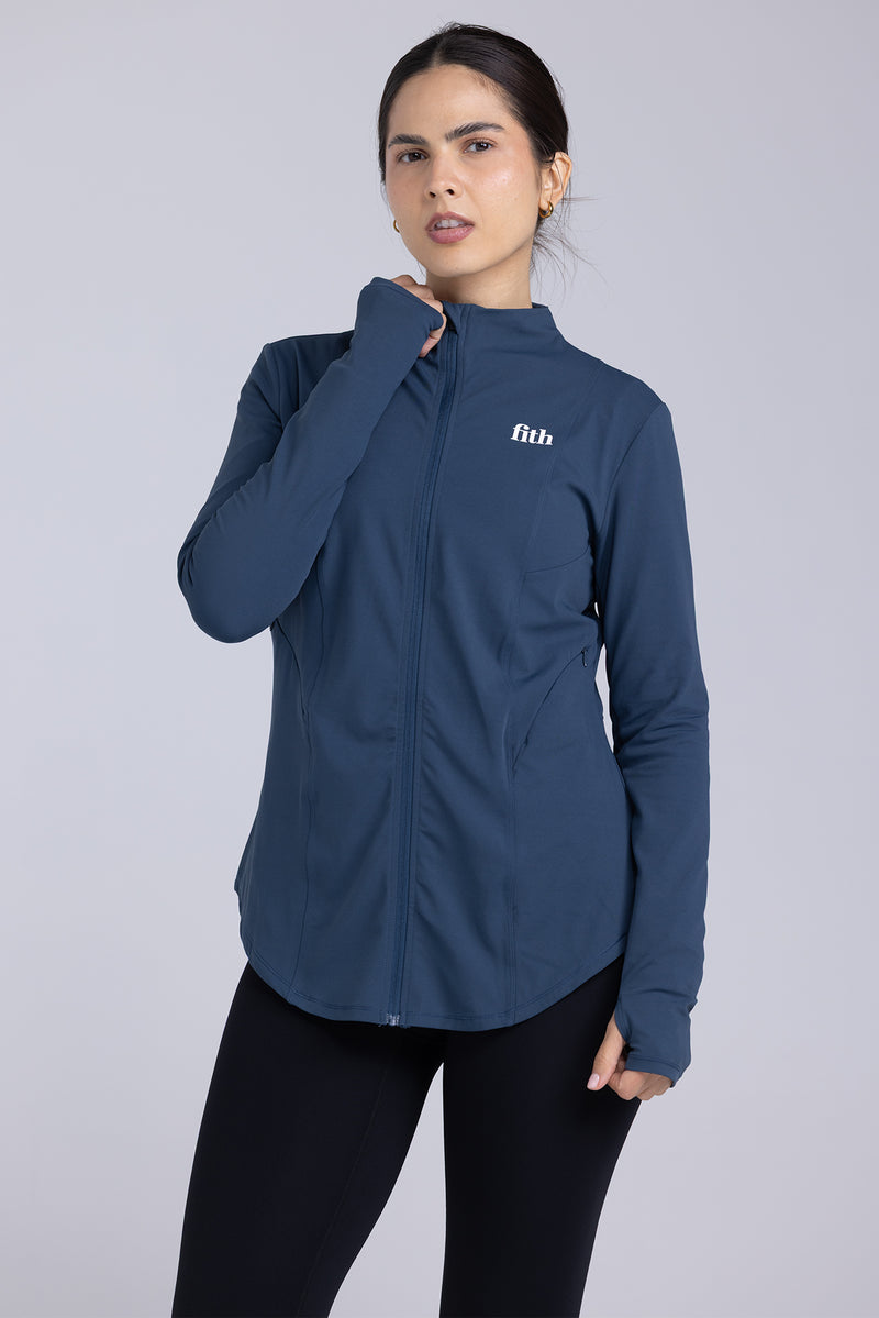 FLX Zipped Jacket - Premium Coverage (Navy)