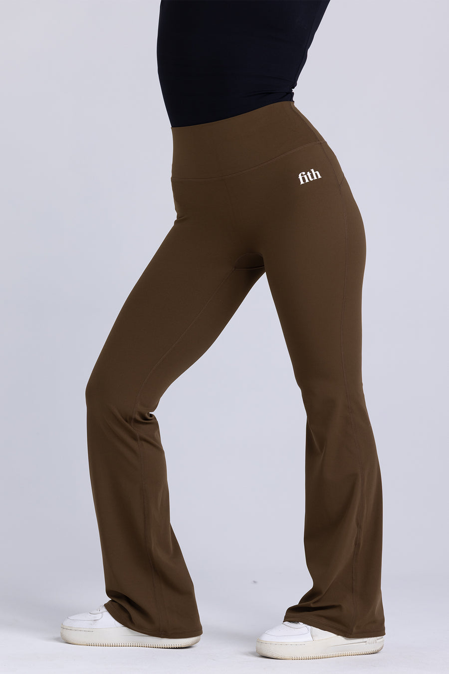 Soft Flare Leggings (Brown)