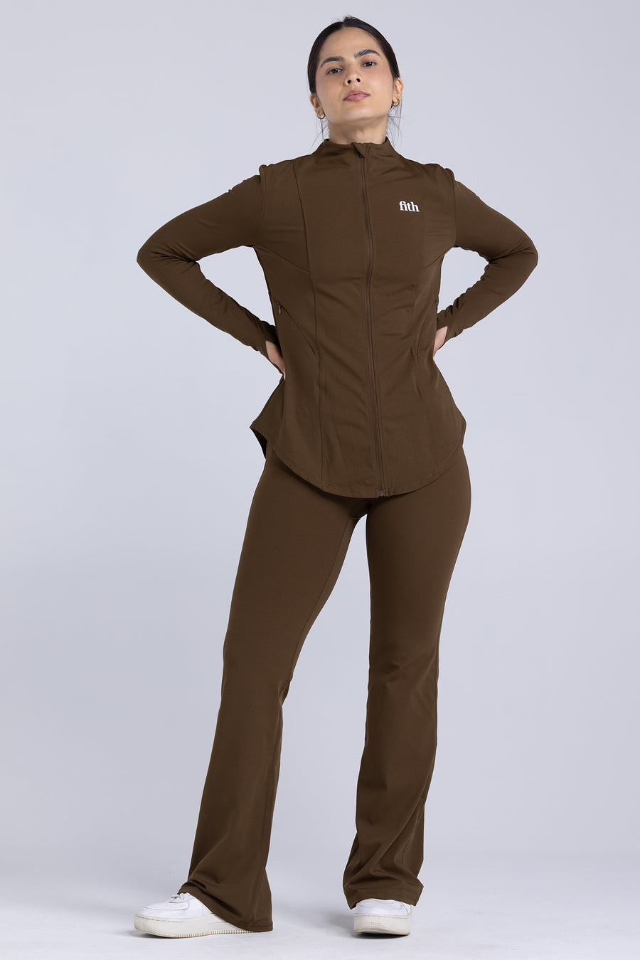 Soft Flare Leggings (Brown)