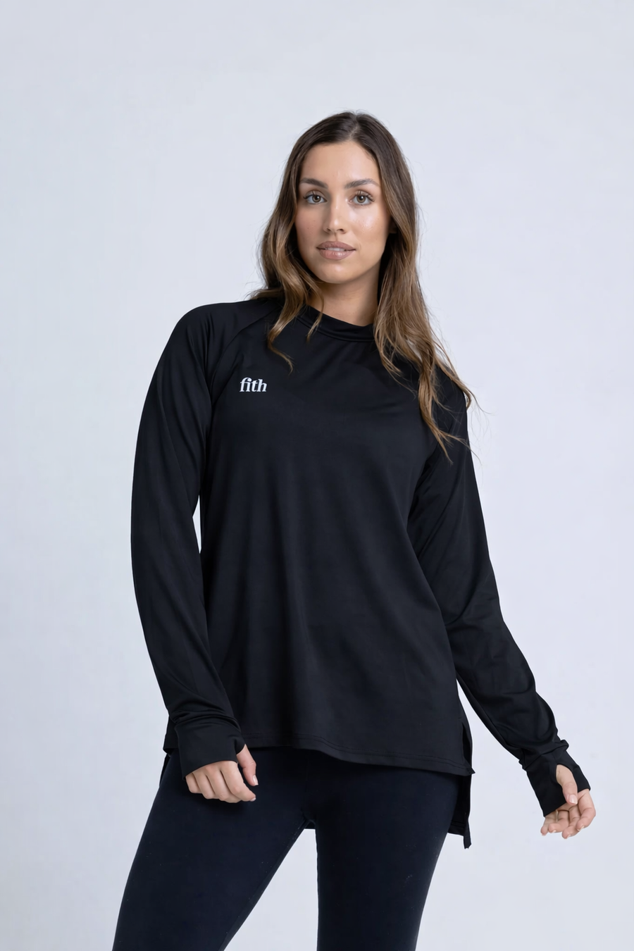 PWR Hi-Low Loose Workout Top (Black)