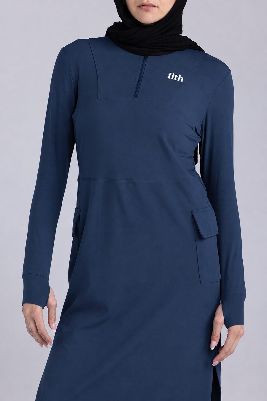 ACTV Abaya  - Modest Workout Abaya (Navy)