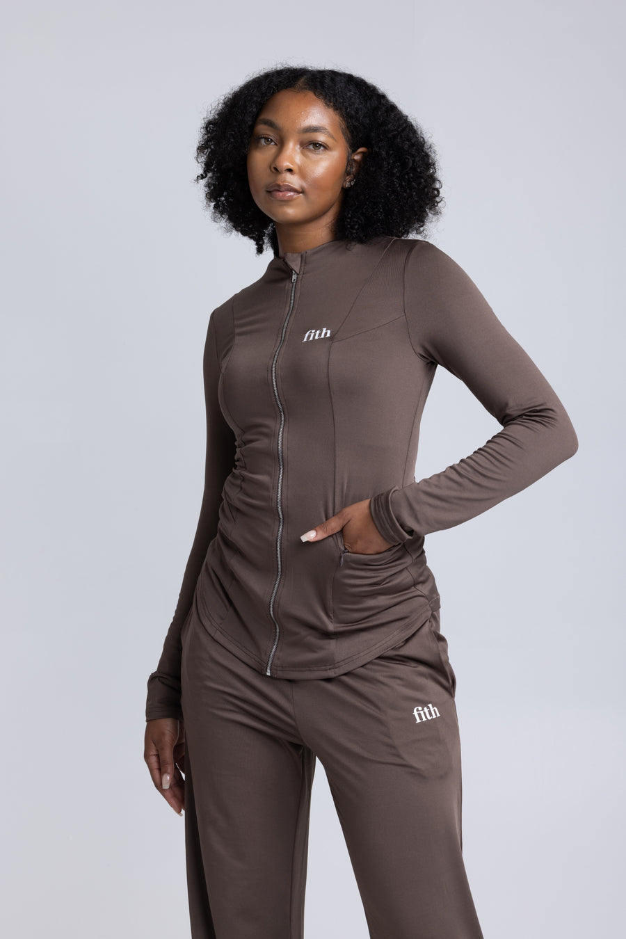 PWR Active Zip-Top (Chocolate)