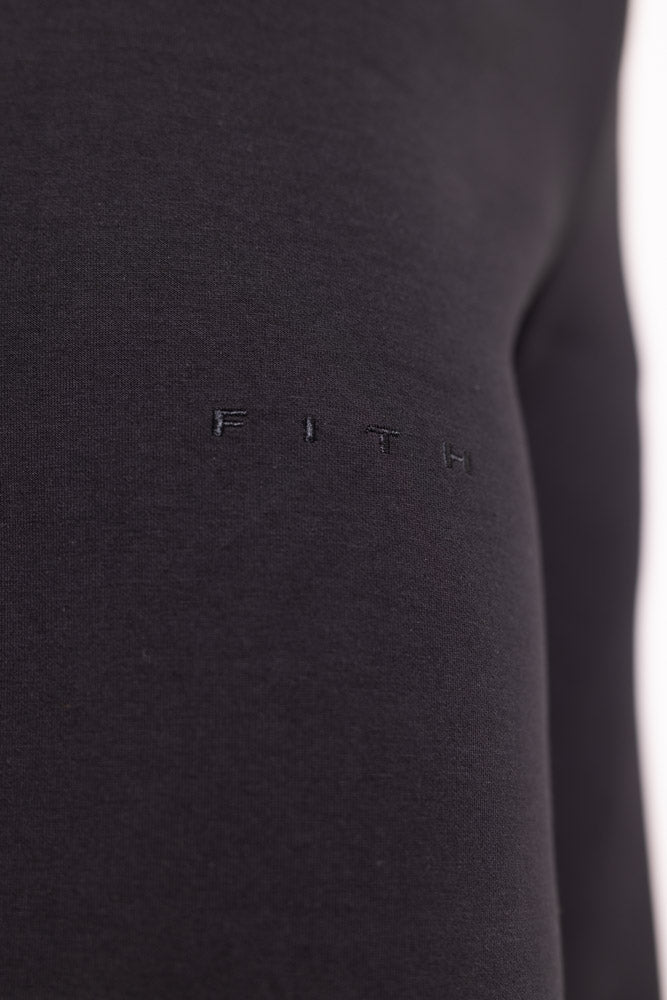 Cotton Relaxed Bottoms - Athleisure (Black)