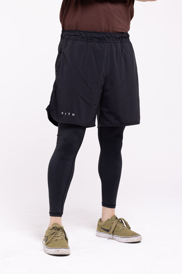 REFINE - Full Length Workout Shorts (Black)