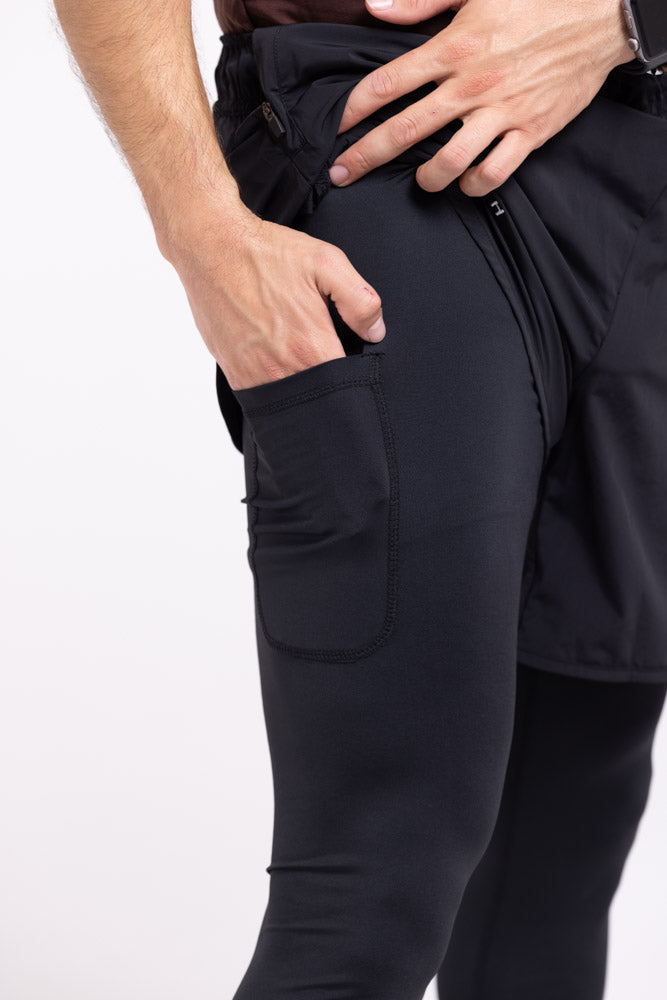 REFINE - Full Length Workout Shorts (Black)