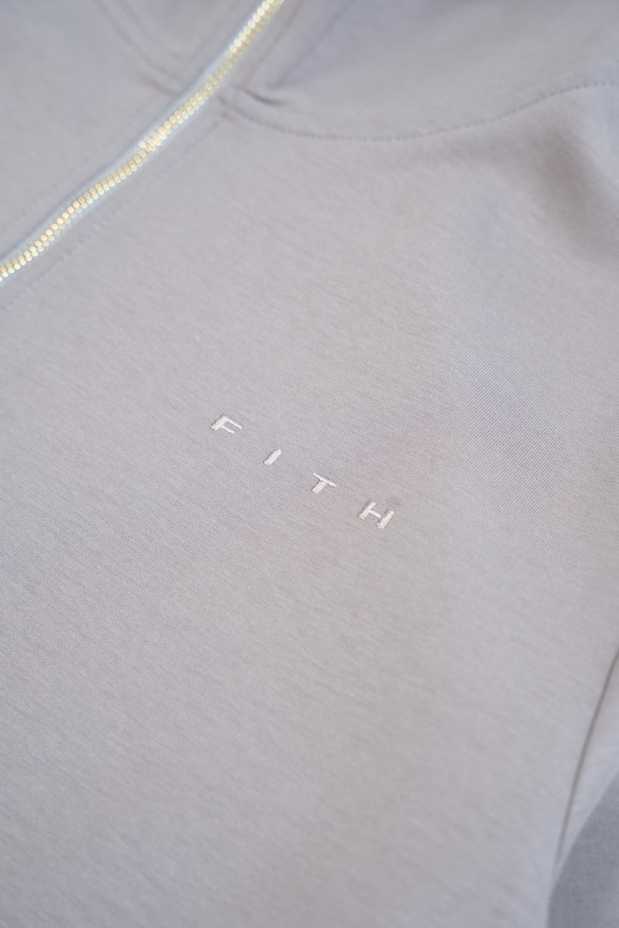 Cotton Grey Hooded Abaya (Zipped) - Athleisure