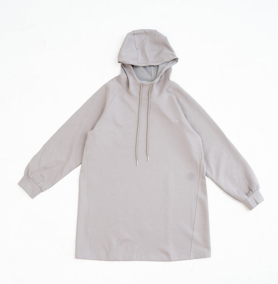 Cotton Grey Relaxed Hoodie - Athleisure