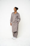 Grey Hooded Abaya (Zipped) - REST DAY CAPSULE