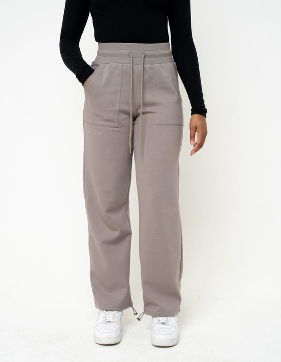 Grey High-Rise Relaxed Jogger Pants - REST DAY CAPSULE