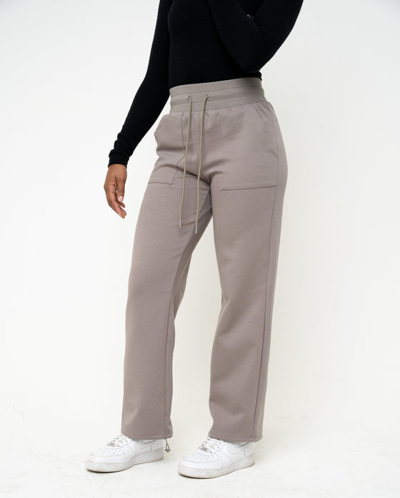 Grey High-Rise Relaxed Jogger Pants - REST DAY CAPSULE