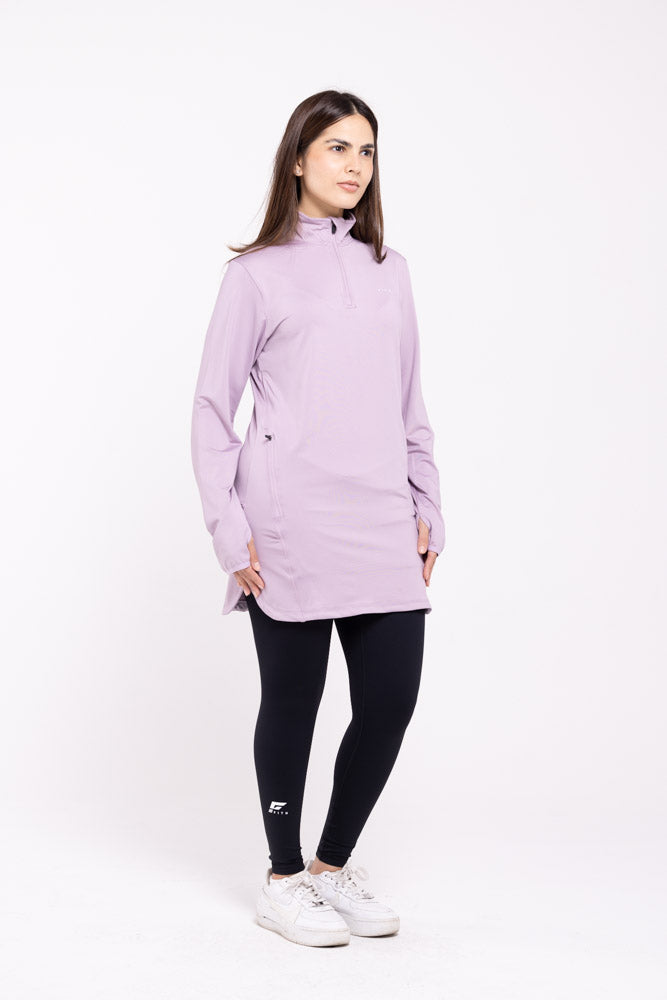 MOTION - High-Neck Quarter-Zip Top (Slim Fit)