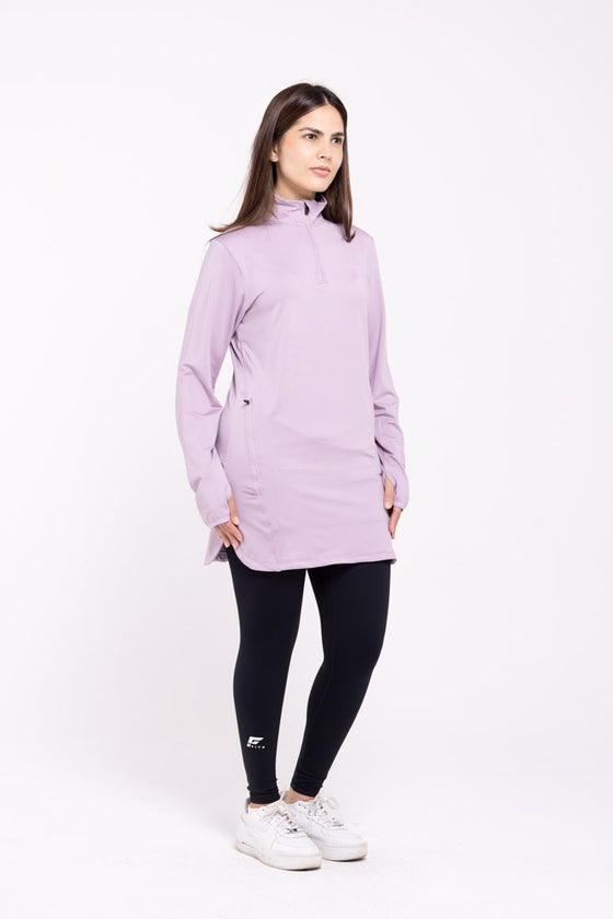 MOTION - High-Neck Quarter-Zip Top (Slim Fit)