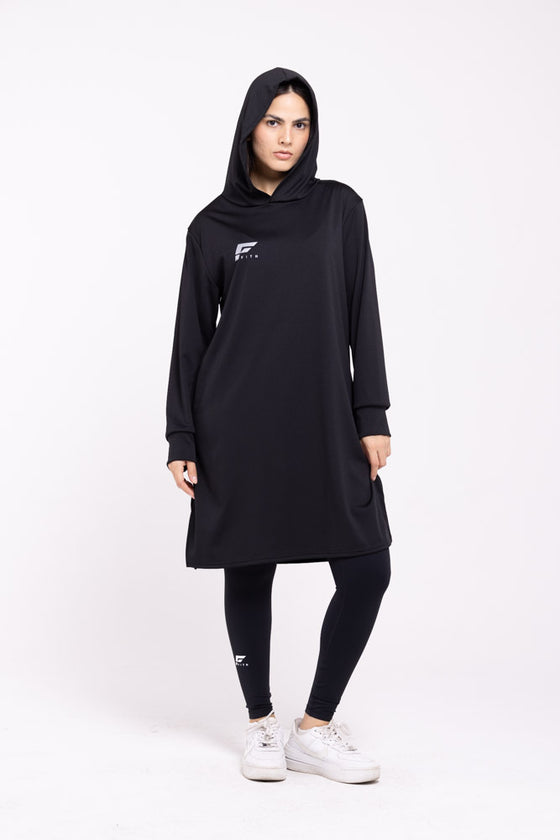 EASE - Oversized Hooded Long Sleeve Top