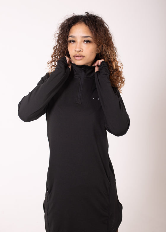 MOTION - High-Neck Quarter-Zip Top (Slim Fit)