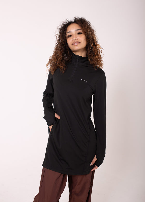 MOTION - High-Neck Quarter-Zip Top (Slim Fit)