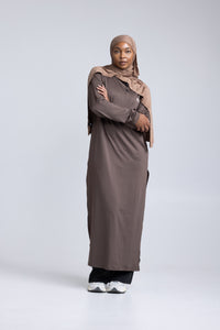 MODA - Modest Workout Abaya (Slim Fit) (Chocolate)
