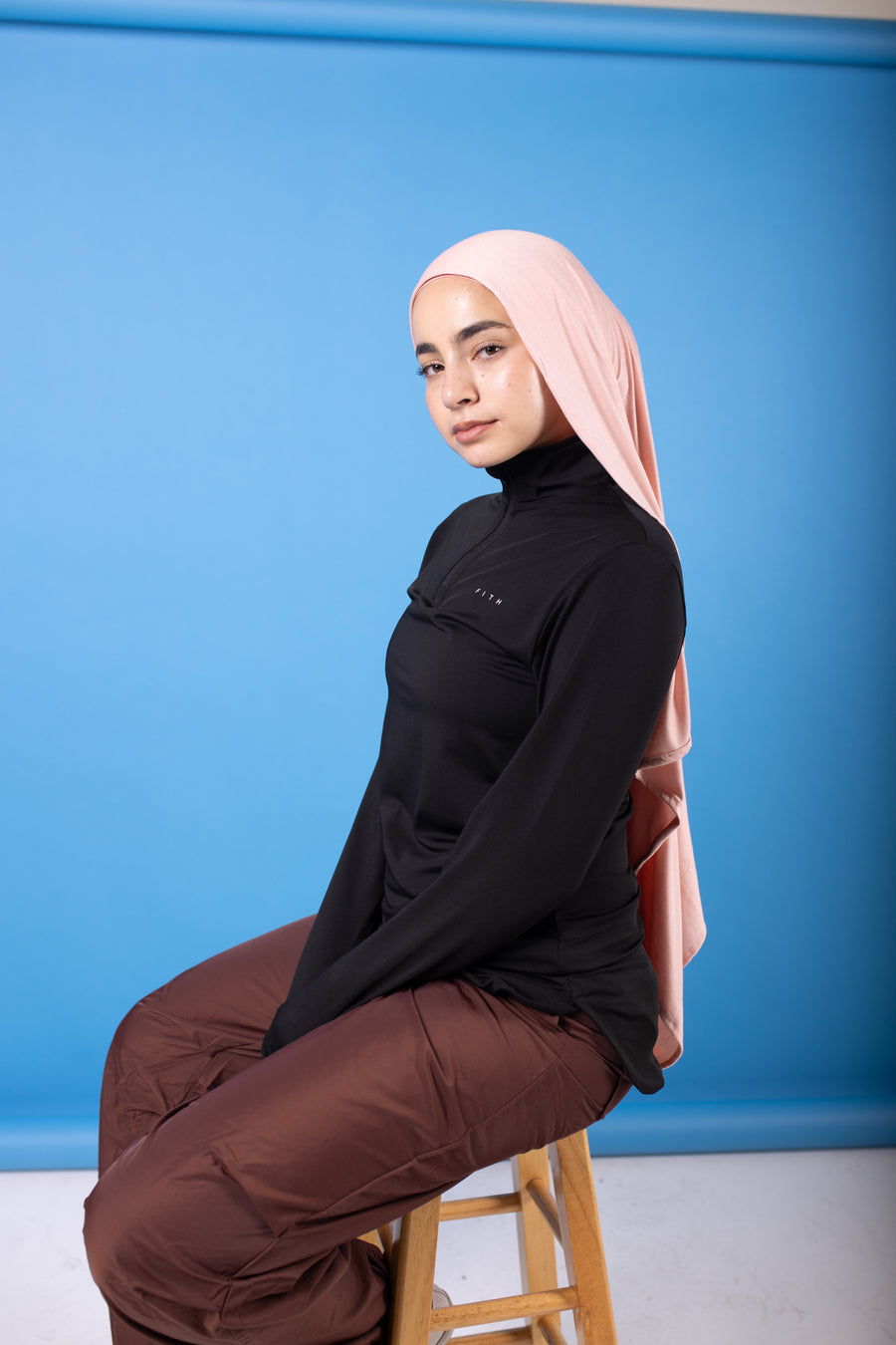 Non-Slip Workout Hijab (Blush Pink)