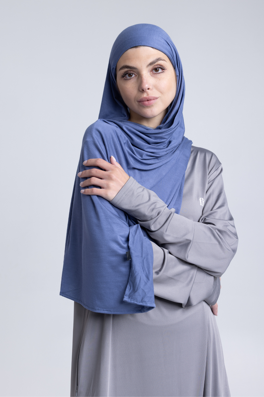 Non-Slip Workout Hijab (Navy Blue)