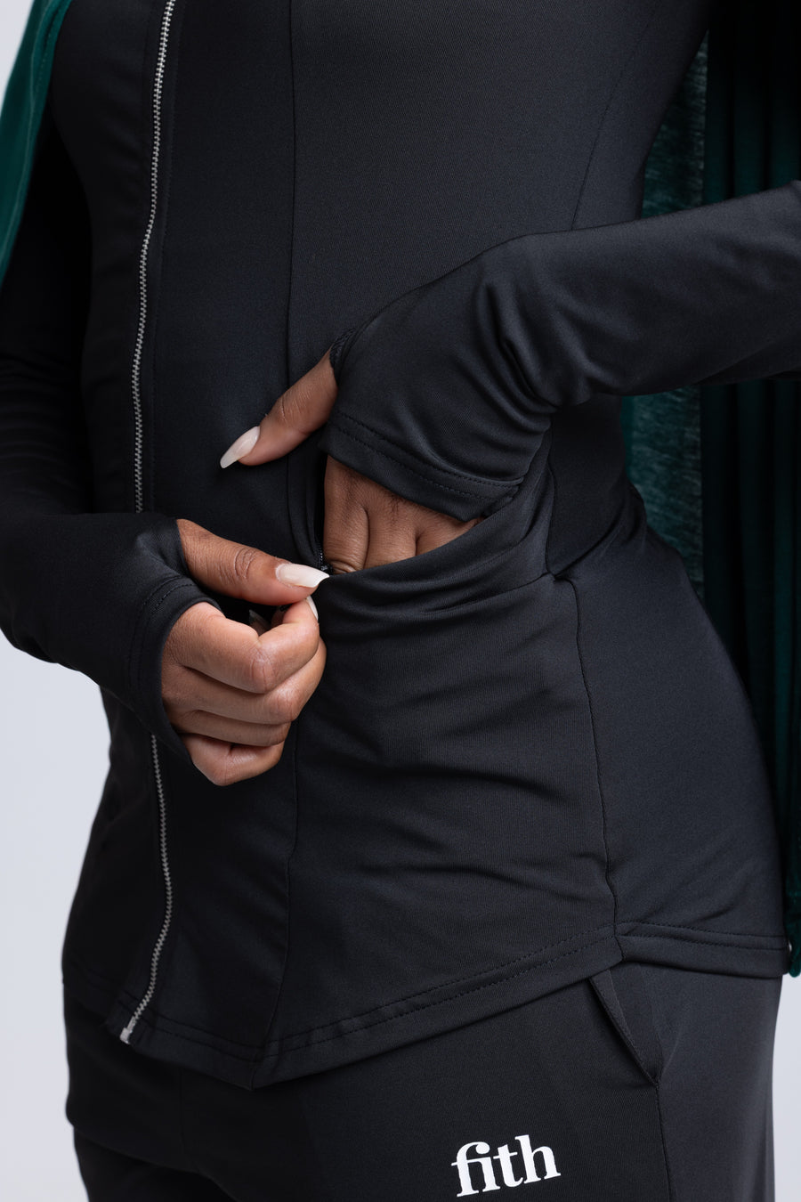 PWR Active Zip-Top (Black)