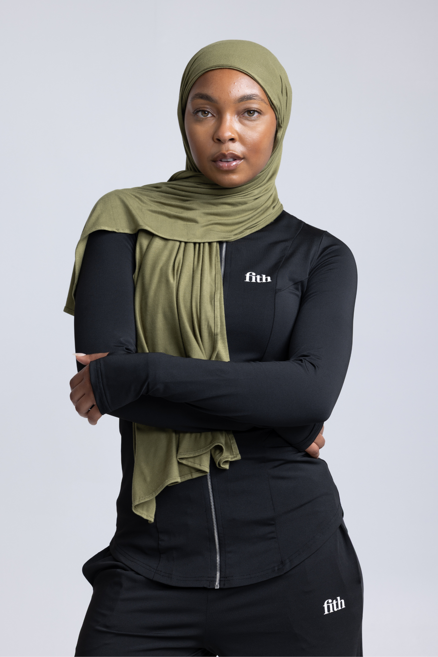 Non-Slip Workout Hijab (Matcha)