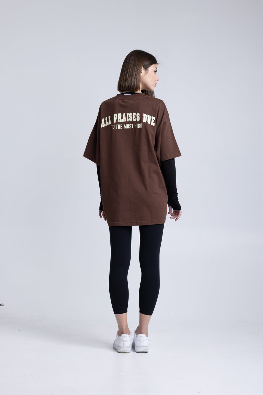 Alhamdulilah - Workout Pump-Cover Up T-Shirt (UNISEX) (Brown)