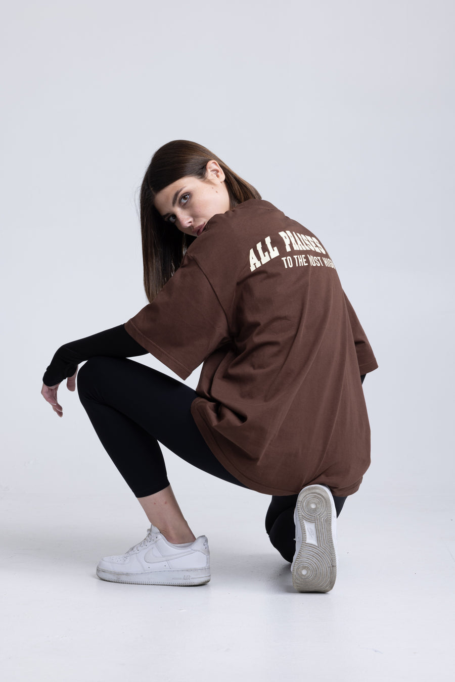 Alhamdulilah - Workout Pump-Cover Up T-Shirt (UNISEX) (Brown)