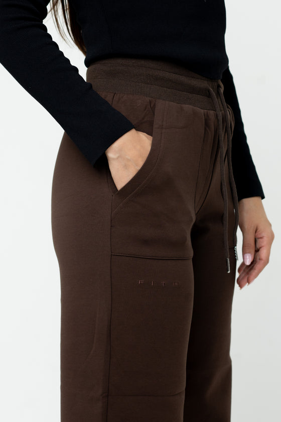 Brown High-Rise Relaxed Jogger Pants - REST DAY CAPSULE