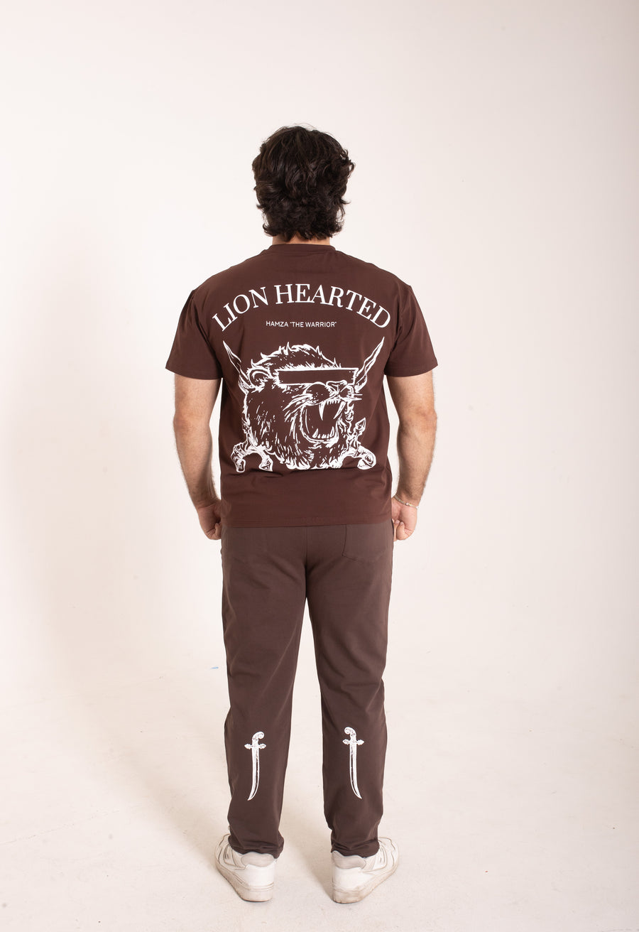 LION HEARTED - Workout Bottoms (Brown)