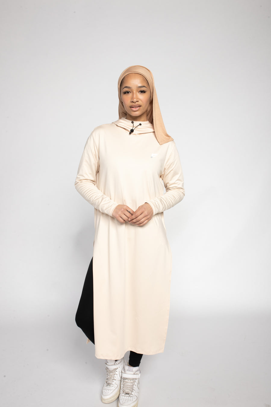 MODA - Modest Workout Abaya (Slim Fit) (Cream)