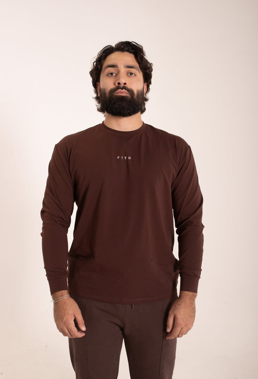 LION HEARTED - Workout Pump-Cover Long Sleeve (Brown)