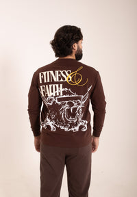 LION HEARTED - Workout Pump-Cover Long Sleeve (Brown)