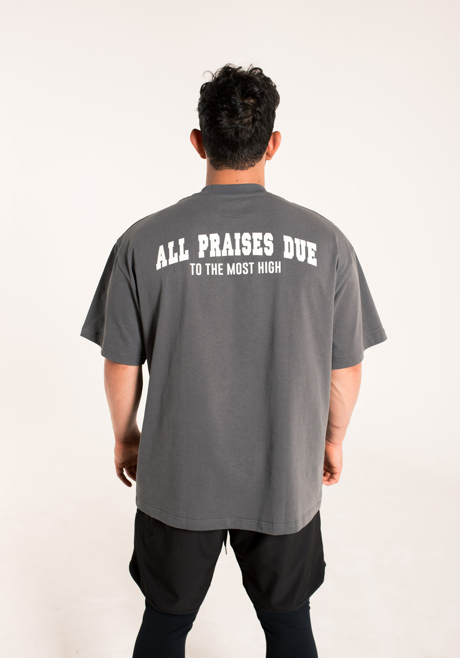 Alhamdulilah - Workout Pump-Cover Up T-Shirt (UNISEX) (Iron Grey)