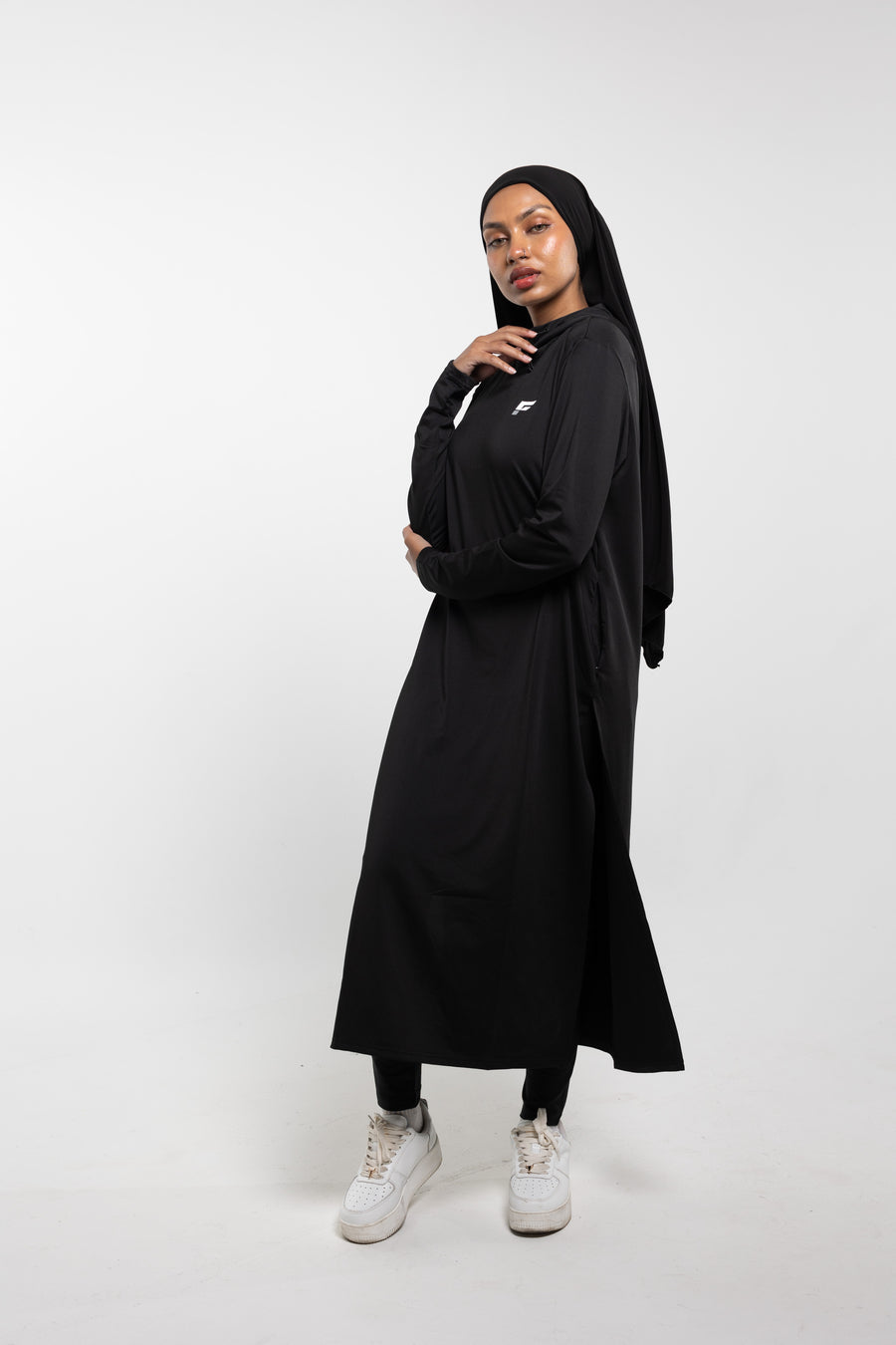 MODA - Modest Workout Abaya (Slim Fit) (Black)