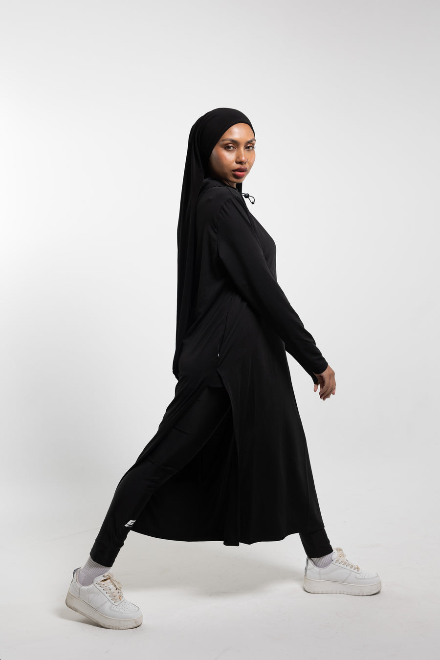 MODA - Modest Workout Abaya (Slim Fit) (Black)