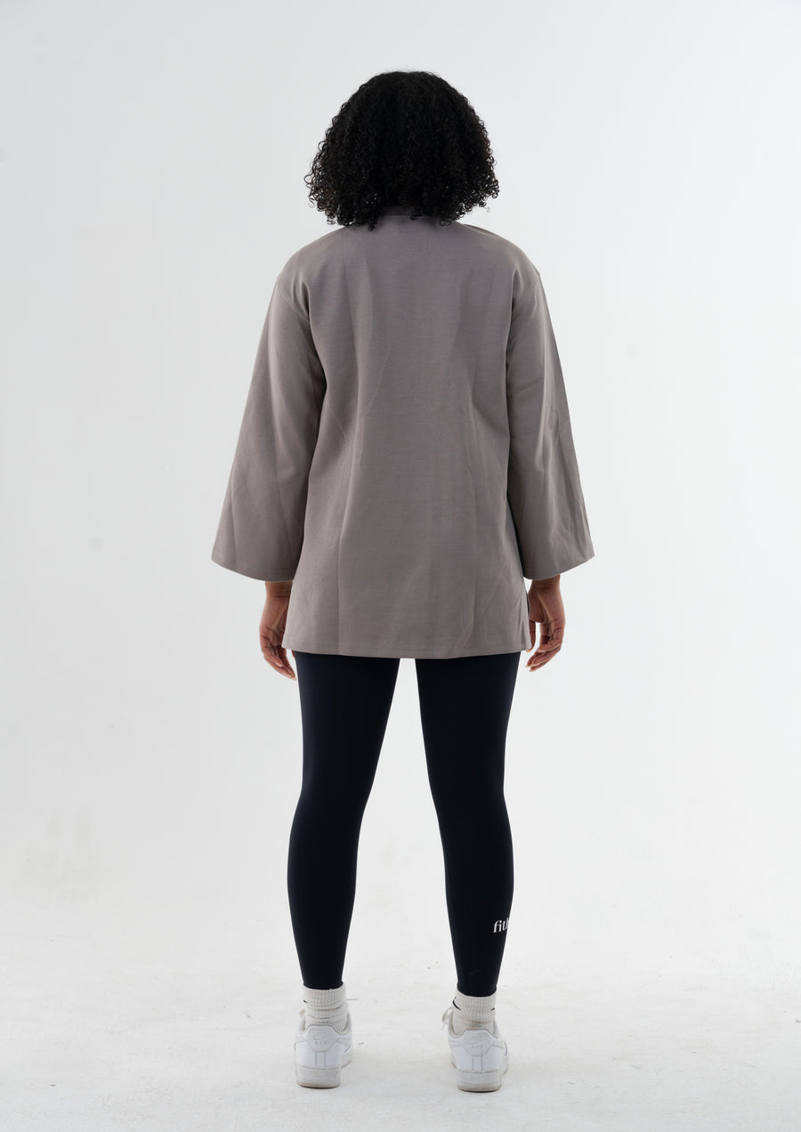Cotton Relaxed Top - Athleisure (Grey)