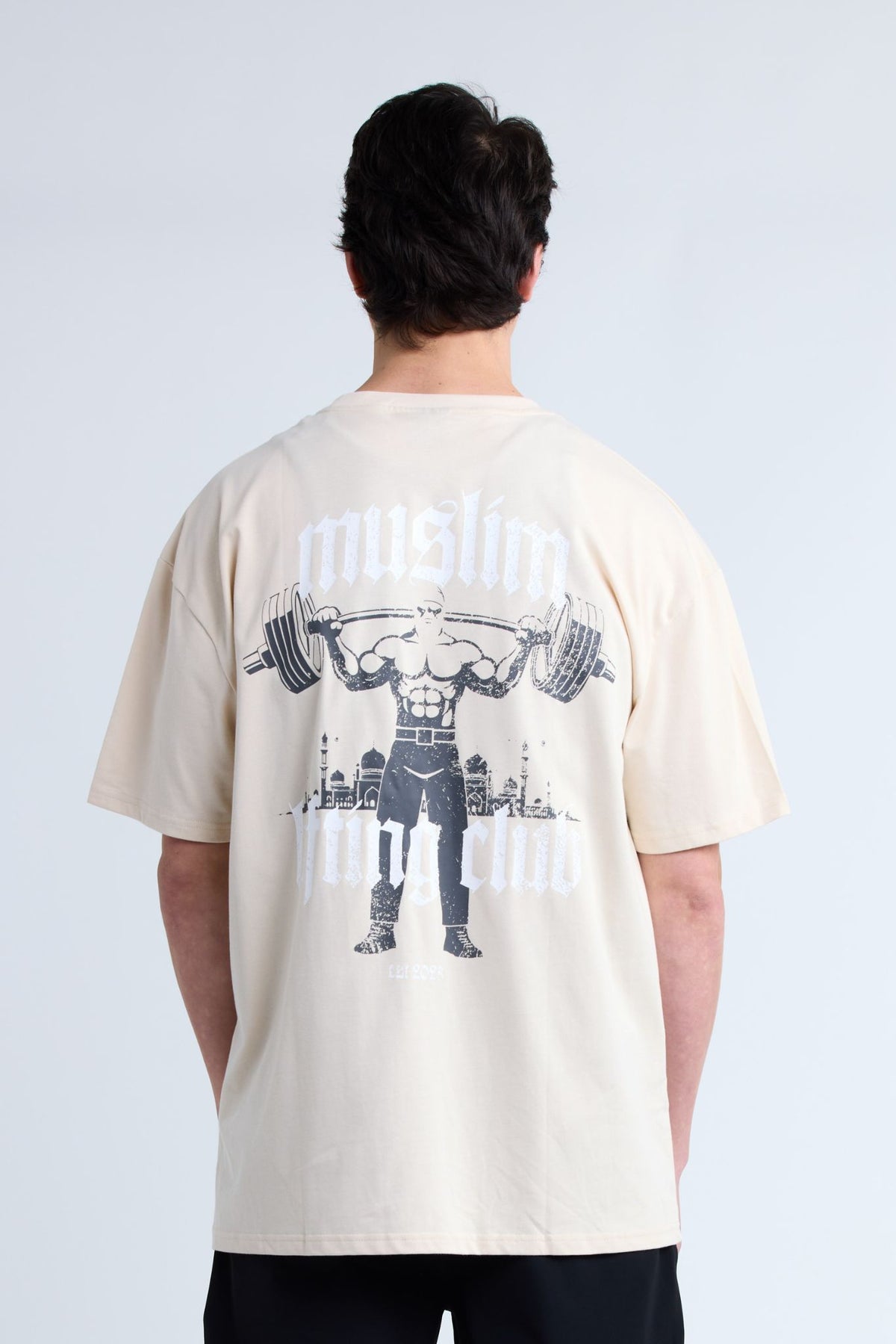 Muslim Lifting Club Oversized Tee (Cream)