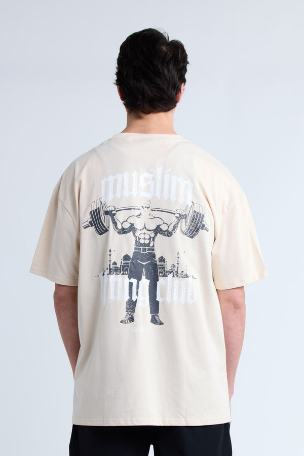 Muslim Lifting Club Oversized Tee (Cream)